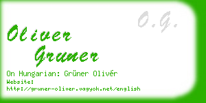 oliver gruner business card
