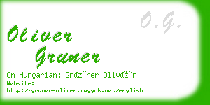 oliver gruner business card